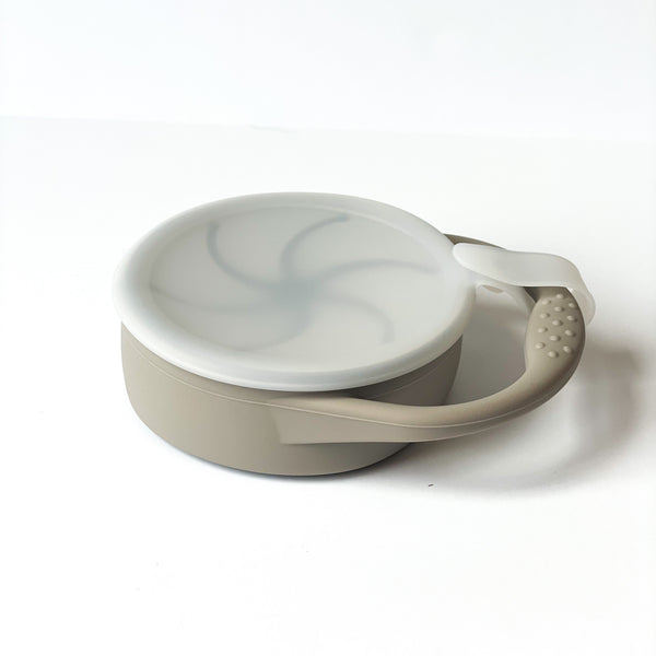 Collapsible Snack Cup with Button Lid (Fog)